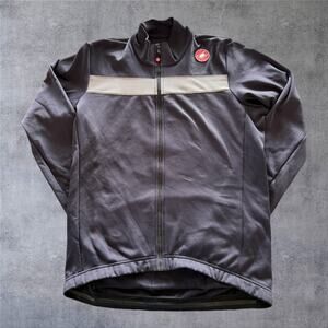 Castelli Mortirolo XL Cycling Jacket Black Windstopper Reflective Full Zip